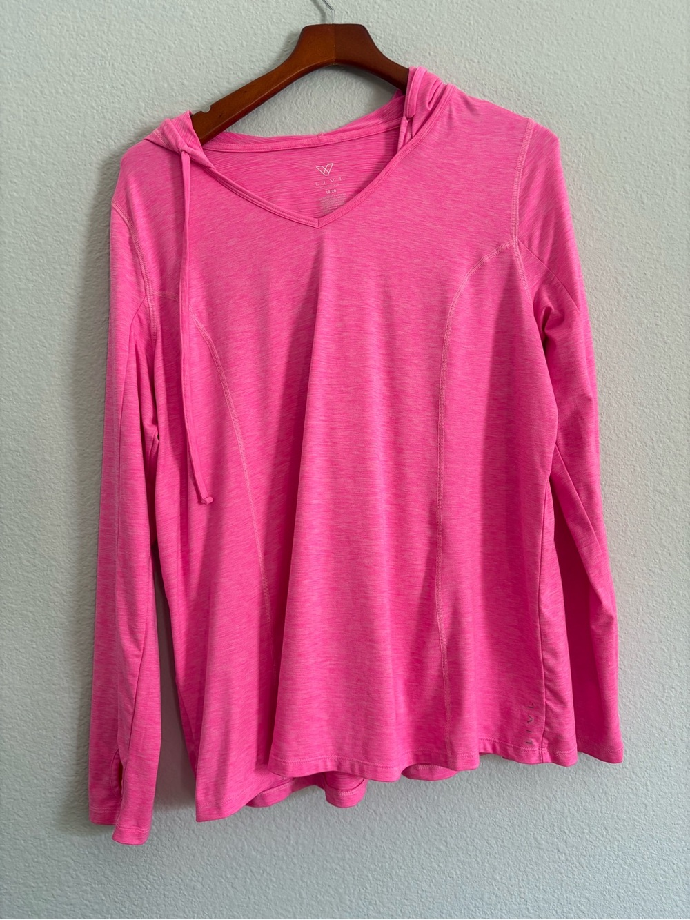 Livi Active 18/20 Neon Pink Hooded Athletic Top Thumb